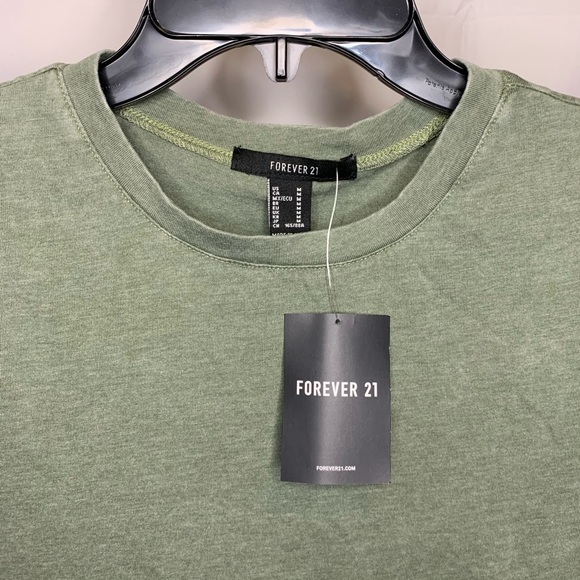 Forever 21 NWT Olive Green T-Shirt Dress - Picture 2 of 3